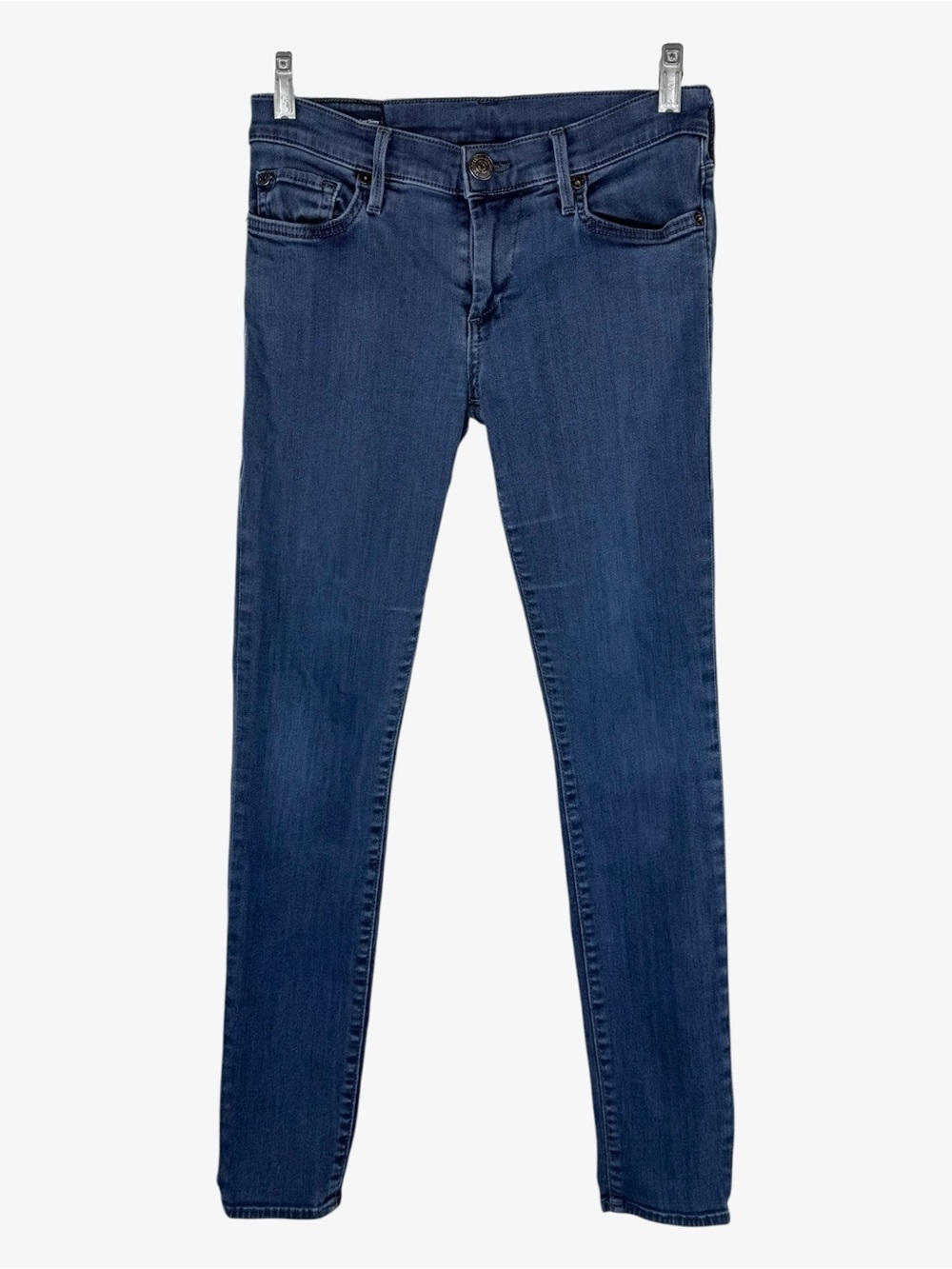 True Religion Casey Low-Rise Super Skinny Jeans 28 Dark Wash Stretch Y2K vintage